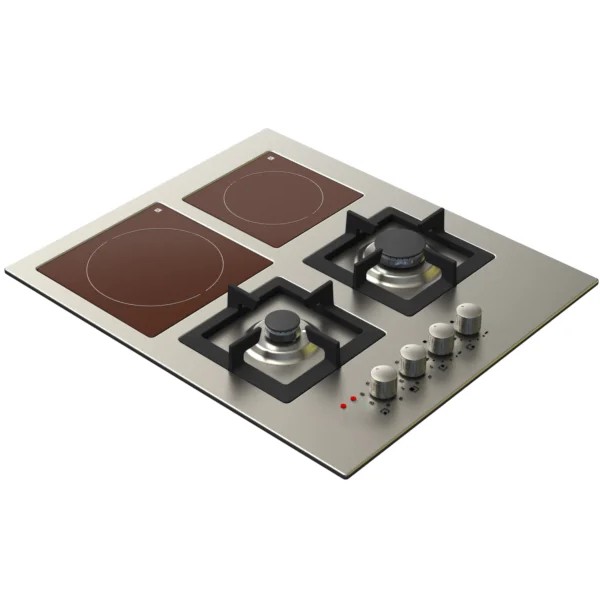 60-cm-Jeweline-Hob-2-Gas-Burners-2-Ceramic-Plates.-Cast-Iron-Support.Side-Knobs كيتشن لاين سطح 60سم 2 عين غاز شبك ثقيل منفصل 2 عين سيراميك - ZP.JE4009 - الصورة 1