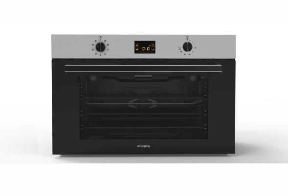 HY-A95GF3 فرن هيونداي HYUNDAI - فرن كهربائي 90 * 60 سم ديجيتال سلفر- 9 وظائف تذويب الاطعمة المجمده - تايمر ضبط وقت الطبخ - باب الفرن مزود بثلاث طبقات زجاج - 1 مروحة تبريد داخلية + 2 مروحة توزيع حرارة - اشعال ذاتي - HY-A9SGF3 - الصورة 1