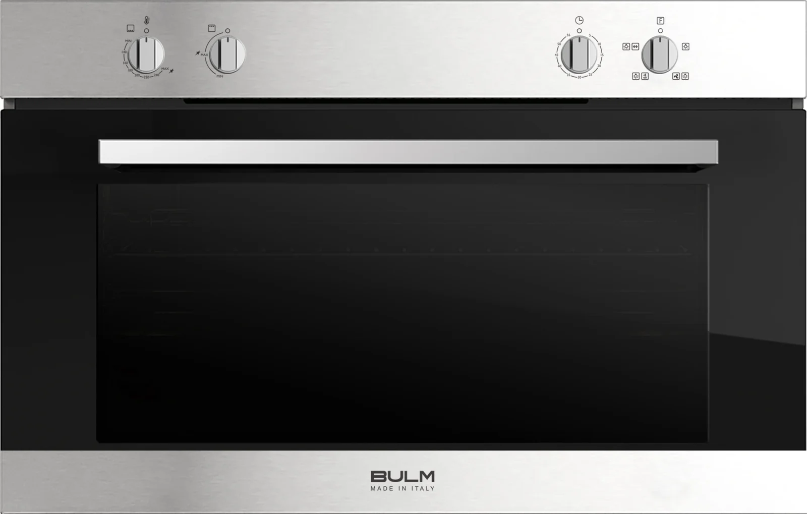 IT94GM-B.webp بولم - فرن بلت ان غاز 90 سم 6 وظائف أستيل صناعة ايطالية - خاصية الاشعال من فوق ومن تحت مع بعض او فوق لحال او تحت لحال - IT94GM-B - الصورة 1