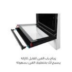 ⁦سيمفر - فرن 5 شعلات غاز، مقاس 60×90 سم ، أمان كامل - شبك عريض مطفي - شواية ، 3 طبقات زجاج ، إشعال ذاتي ، تايمر ، مروحة تبريد ، لمبة عيون ، استيل ، تركي - F9502SGWHM-SMF03⁩ - الصورة ⁦4⁩