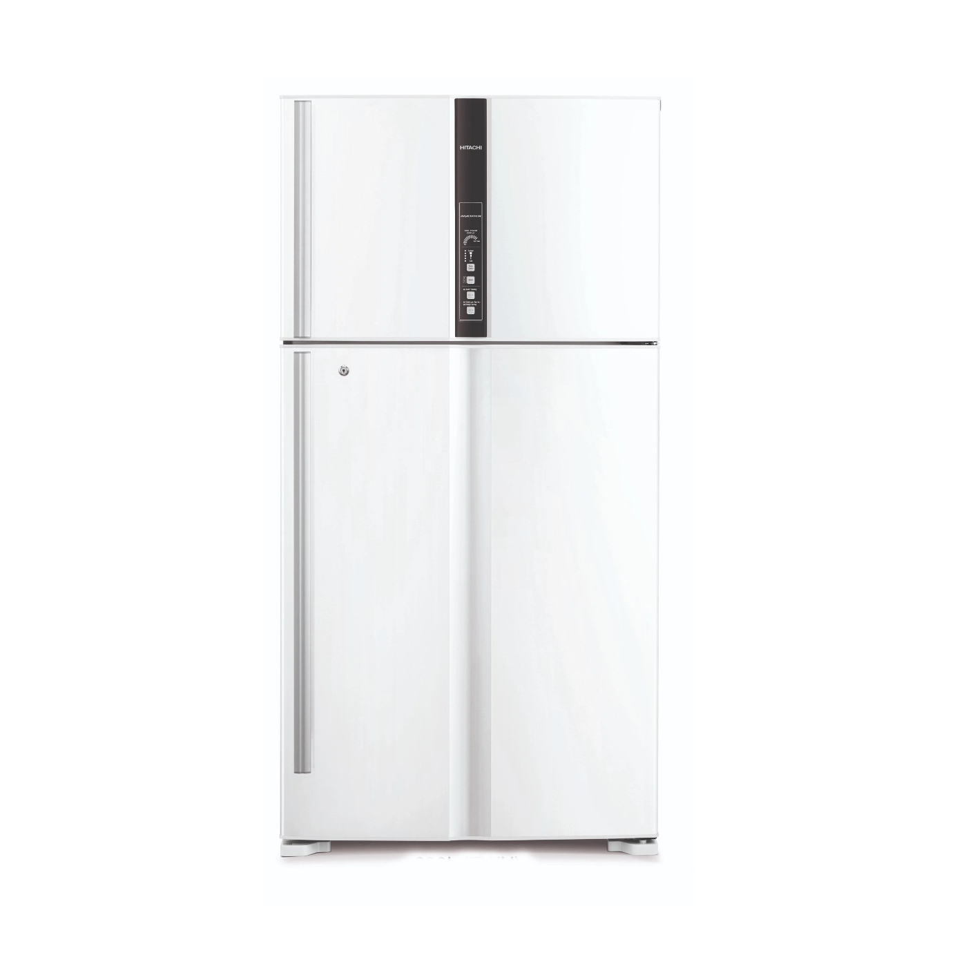hitachi_refrigerator_top_freezer_24.8_cu.ft_white_-_r-v905ps1kv-1twh ثلاجة هيتاشي،بابين، سعة 24.8 قدم، أبيض - R-V905PS1KV-1TWH - الصورة 1