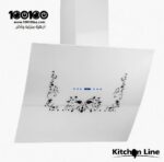 كيتشن لاين شفاط زجاجي حرف تي 90 سم - KLG-2020 WHIТЕ