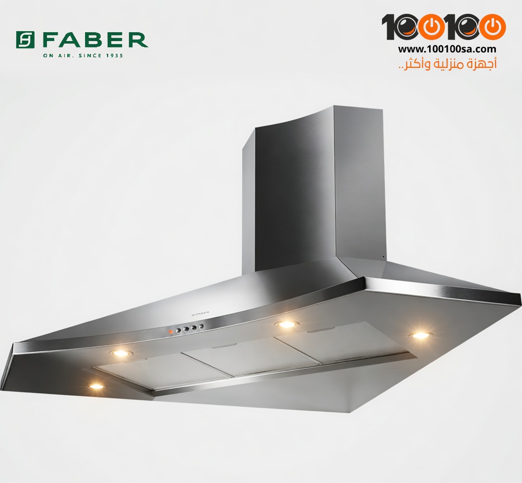 SOLARIS EG6 LED X A100/2 كيتشن لاين شفاط زاوية 100 سم من فابر - SOLARIS - الصورة 1