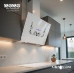 ⁦كيتشن لاين شفاط زجاجي حرف تي 90 سم - KLG-2020 WHIТЕ⁩ - الصورة ⁦3⁩